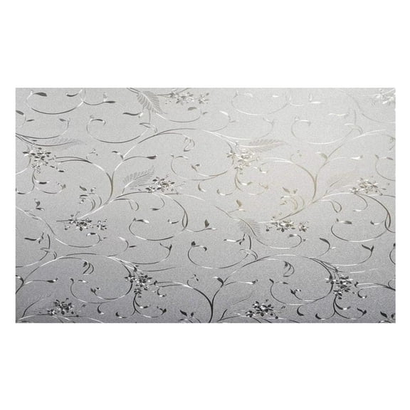 Static Cling Window Privacy Film - 17.7 x 39.4 Inch Glass Sticker, Frosted Decorative for Bathroom Bedroom Office, UV Block Heat Control