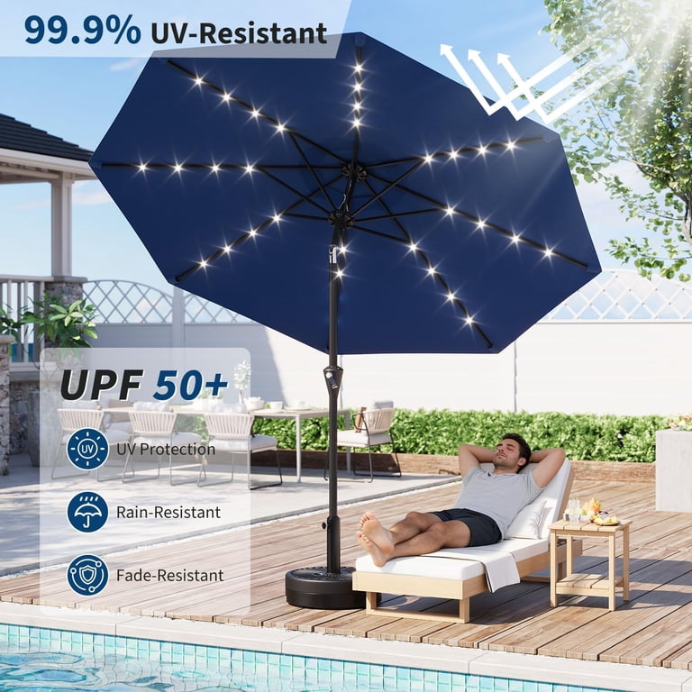 10 ft wind resistant patio umbrella PURPLE LEAF Cantilever 10' X 10' Square Umbrella Grey Please Note 10 Feet Patio Umbrella with