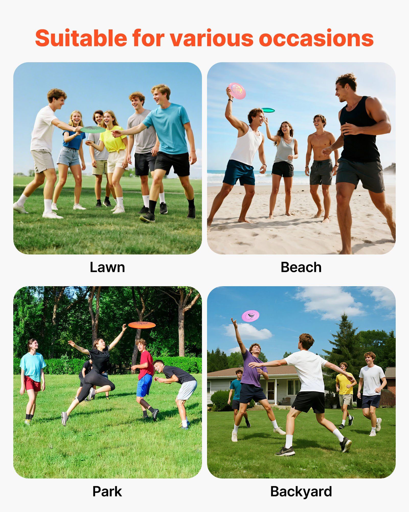 5 PDGA Approved Flying Discs (Putter, Mid-Range, Driver, Marker) for Beginners Outdoor Backyard, Lawn, Beach Games & Full-Body Fitness Training