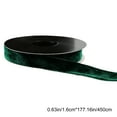 thumbnail image 3 of 5 Yards Green Velvet Ribbon – Christmas Holiday DIY Bow Gift Wrapping Decoration, Satin Flocking Ribbon for Party Table Decor, Craft Ribbon for Festive Gift Packaging, 0.39*177.16in, B, 3 of 6