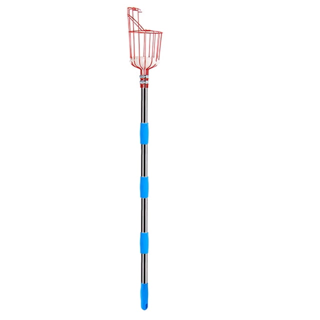 Recolector De Frutas De 1,6 M, Ligero, De Acero Inoxidable De Alta , Ajustable, Con Cesta Giratoria De Metal Para Manzana, Pera, Cereza, Mango, Guayaba, Naranja Yuarrent TO005665-01