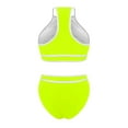 thumbnail image 5 of Women Two Piece Sports Bikini Athletic Swimsuits Racerback Crop Top with Shorts Push Up Tummy Control Bathing Suits sale, 5 of 7