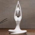thumbnail image 3 of Figura de cerámica de color blanco, adorno, escultura, regalo de cumpleaños y boda. Los 7.5x4.5x14cm, 3 of 6