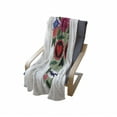thumbnail image 4 of Sugar Skull Soft Flannel Fleece Throw Blanket, Smiling Skull Wearing Floral Wreath Image Mexican Tradition Concept, Cozy Plush for Indoor and Outdoor Use, 60" x 80", Multicolor, by Ambesonne, 4 of 6