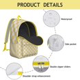 thumbnail image 5 of Colorful Abstract Plaid Pattern Backpack, Modern Checkered School Bag with Geometric Fusion and Vintage Plaid Aesthetic, 5 of 5