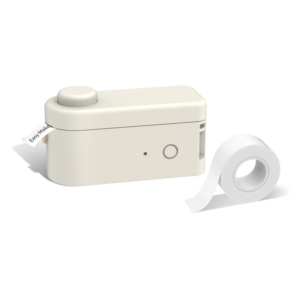MAKEID MAKEID L1-A Compact Thermal Label Printer with 203dpi Resolution, Built-in Battery, and Bluetooth Connectivity for Home, Office, and School Use (Includes 1 Roll of White Label Tape)