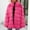 A Hot Pink, variant on Womens Coats Outerwear Winter Plus Size Long Sleeve Solid Thermal Faux-Fur Hot Pink Outerwear Size 3XL
