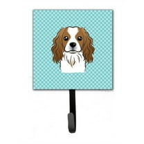 Caroline's Treasures BB1162SH4 Checkerboard Blue Cavalier Spaniel Leash or Key Holder, 7Hx4.25W, multicolor