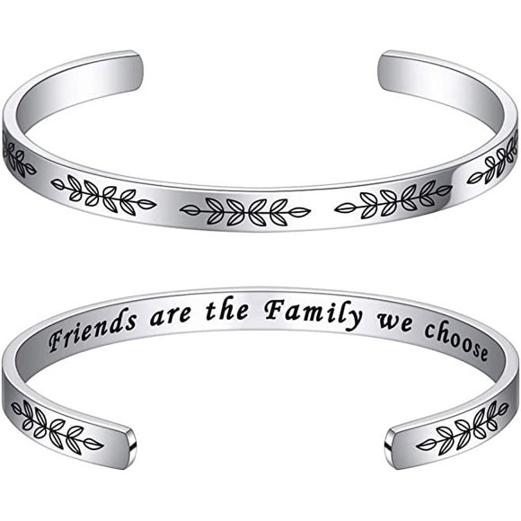 Bracelet for Women - Engraved Quote Inspirational Bracelet Birthday Christmas Fun Gifts for Best Friends, Daughter, Son, Sister, Niece, Mom, Colleague, Stainless Steel Jewelry
