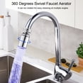 thumbnail image 3 of LED Faucet Spray Head 7 Color Light Changing 360 Degrees Swivel Kitchen Faucet Tap Sink, 3 of 8