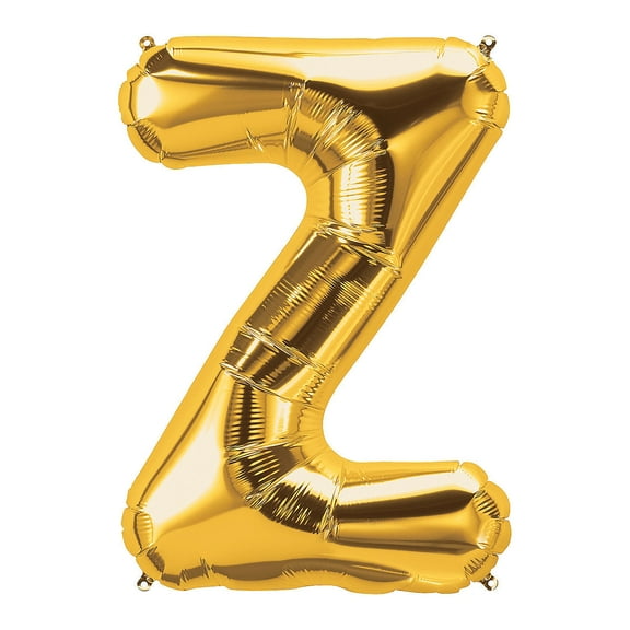 Z-Shaped Gold Letter 34" Mylar Balloon