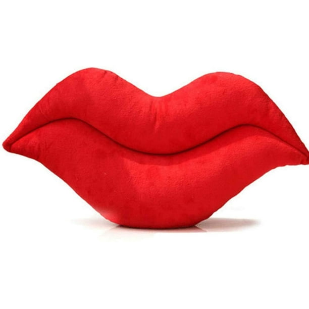 Creative Red Pink Lips Shape Pillow 30 45cm Bedding Lips Sofa Waist Cushion Home Decorative Throw Pillow Textile Cushion 45cm red Walmart