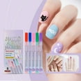 thumbnail image 2 of 5 Colors Nail Pens For Nail Art,Nail Art Pens Set, 2025 New Nail Art Markers Polish Pen for 3D Nail Art, Nail Art Tools for Graffiti Dotting Drawing Painting Point Liner Diy, 2 of 7
