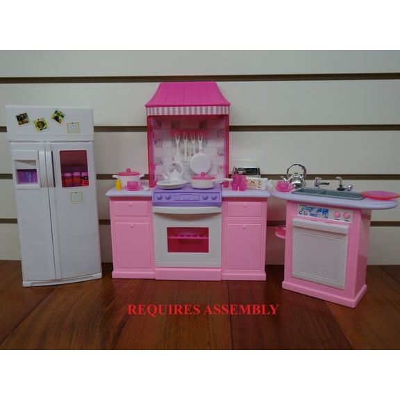 My Fancy Life Deluxe Kitchen Play Set for 11.5" dolls and Dollhouse Furniture By TKT