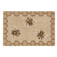 thumbnail image 2 of Liora Manne Frontporch Honeycomb Bee Indoor/Outdoor Rug Natural 27"X72", 2 of 2