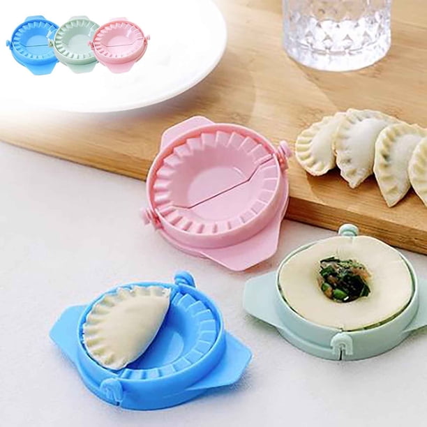 Xihbxyly Moldes de Plástico para Hacer Dumplings, Moldes Rápidos y Fáciles, Prensa Manual para Empanadillas, Pasteles y Dumplings, Fácil de Limpiar, Juego de 2 Piezas, 10,5 X 7,8 X 2,5 Cm