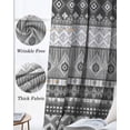 thumbnail image 6 of Grey White Boho Blackout Curtains for Bedroom 45 Inch Length 2 Panels Set, Vintage Ethnic Tribe Abstract Art Thermal Insulated Energy Saving Window Treatment Curtains Blackout Drapes 52"x45", 6 of 8