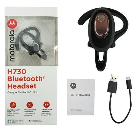 - NEW Motorola H730 Bluetooth Wireless Flip Headset with Dual Mics and Noise Canceling- Retail Packaging