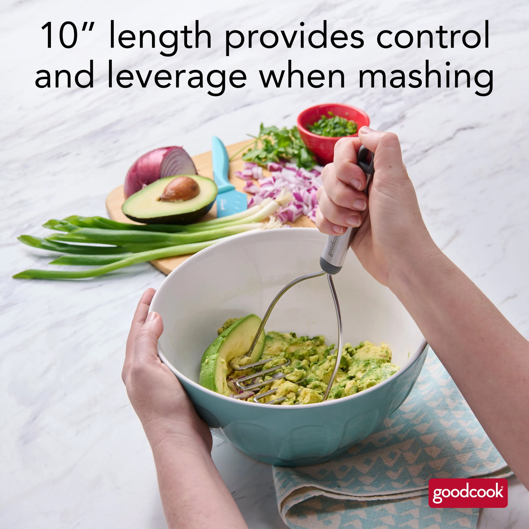 (2 pack) GoodCook Pro Stainless Steel Potato Masher