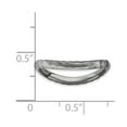 thumbnail image 2 of 2.25mm Sterling Silver Stackable Polished Black-plate Wave Ring - 2.4 Grams - Size 5, 2 of 2