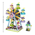 thumbnail image 1 of Amusement Park Pirate Ship Ferris Wheel Carousel Rotating Plane Building Block Toys 1717-1720 Gong Bohan unisex, 1 of 2