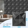 thumbnail image 3 of 30Pack 3D Wall Panels for Interior Wall Décor Black 11.8"*11.8" Covering Panels, PVC Textured 3D Wall Tile for Living Room, Bedroom DIY Interior Décor, 3 of 7