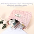 thumbnail image 4 of Floral Makeup Bag Zipper Flower Cosmetic Pouch Aesthetic Women Cosmetic Bags Coin Purse for Brushes Pink, 4 of 6