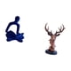 thumbnail image 5 of Figura de pensador abstracto, adorno de cabeza de ciervo, estatua de animal, escultura de resina, arte creativo de mesa, adecuado para regalar, decora, 5 of 8