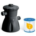 thumbnail image 6 of Funsicle 10ft x 30in Round QuickSet Designer Above Ground Pool, Dark Herringbone with Cartridge Filter Pump, Age 6 & up, 6 of 7