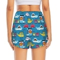 thumbnail image 2 of Lsque Transportations With Animals Printed Women's Running Shorts with Liner Pockets,Elastic Quick Dry Workout Athletic Gym Yoga Shorts,Womens High Waist Shorts-XX-Large, 2 of 9