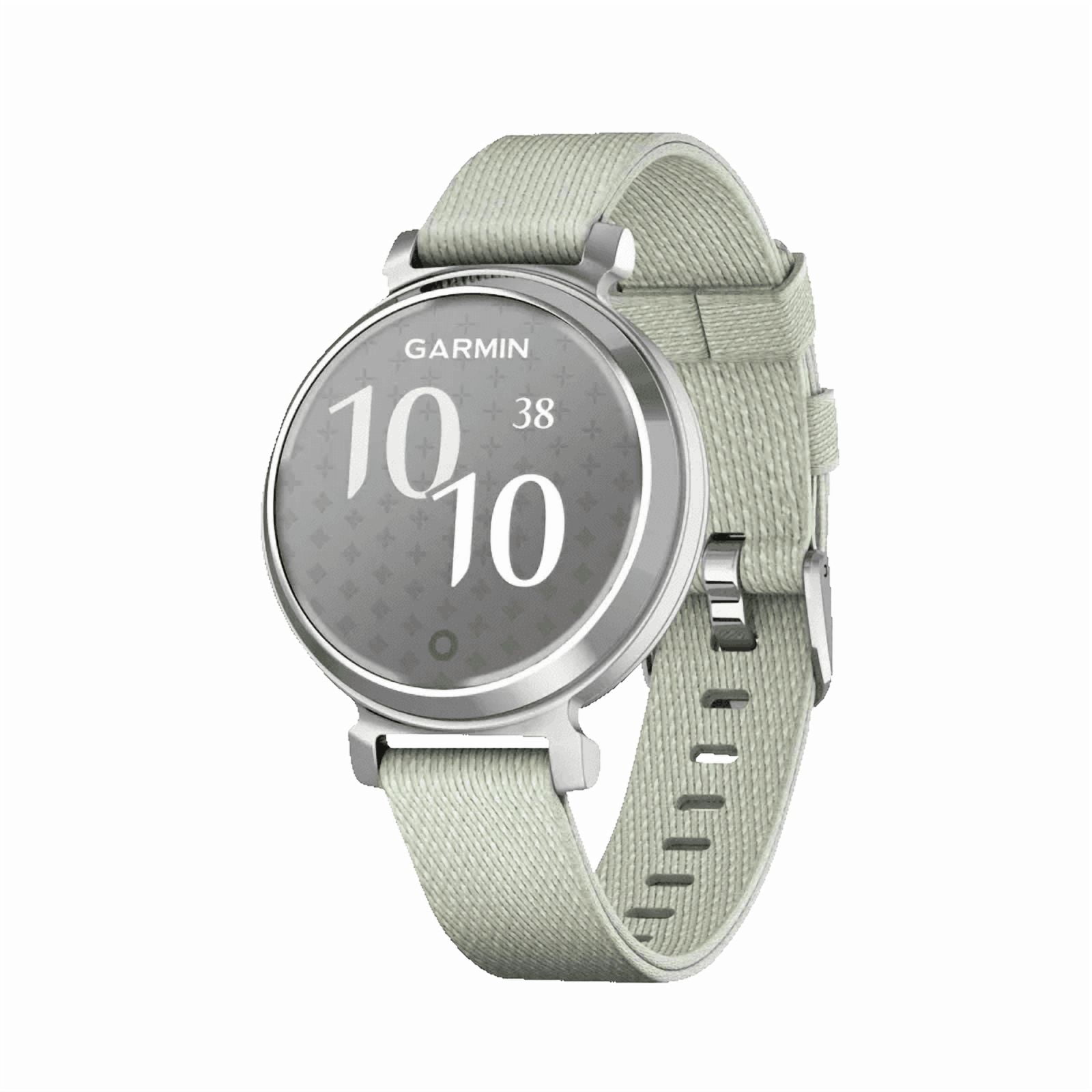 Garmin Lily 2 Classic, Silver with Sage Gray Nylon Band (Garmin Certified )