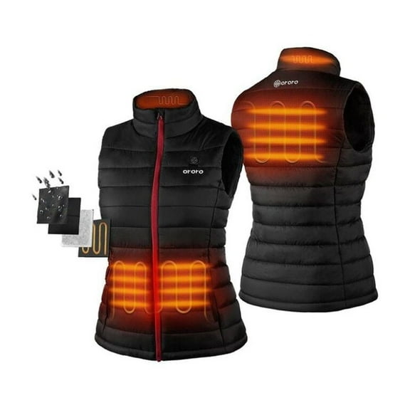 Ororo Womens Black Classic Heated Vest Kit 3X