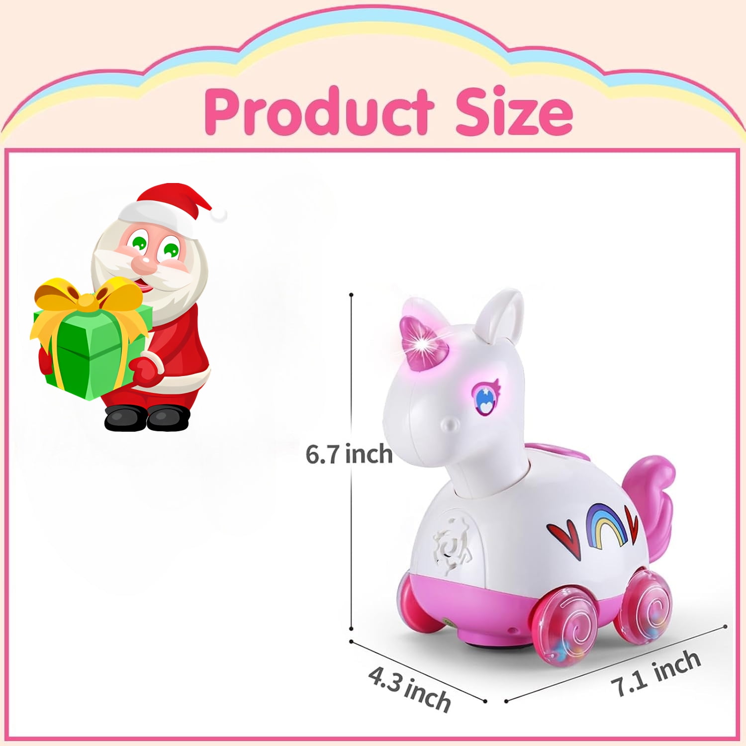 Baby Toys 6-12 Months, Tummy Time Musical Light Up Crawling Infant Toys 3 4 5 6 7 8 9 10 11 12 18 Month Easter 1st Birthday Baby Girl Gift Toddler Learning Activity Pink