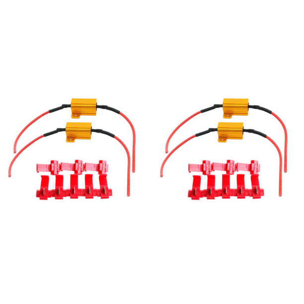 Decodificador Resistencia LED 25W 6Ω Decodificador Marcha Atrás Señal para Coche Antiparpadeo (par)