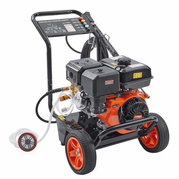 Gas Pressure Washer 4400 PSI 4.0 GPM - Copper Pump, Spray Gun, 5 Nozzles - for Driveway, Patio, Car Cleaning