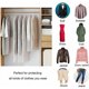 thumbnail image 3 of Fundas para ropa de viaje transparentes y a prueba de polvo, fundas transpirables para guardar y proteger trajes y vestidos en el armario, material PEVA de primera calidad, 6 piezas, 60 x 100 cm, 3 of 5