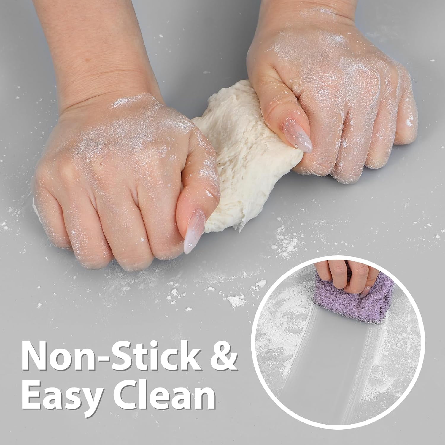 Super Kitchen Extra Large Multipurpose Silicone Nonstick Baking Mat, Pastry Mat, Heat Resistant Nonskid Table Mat, Countertop Protector