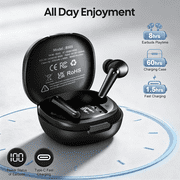 Wireless Earbuds, Bluetooth 5.4 Headphones 48 Hours Playtime, Hifi Stereo Deep Bass Earphones with Usb-c Fast Charging, IPX7 Waterproof Ear Buds for Sports, Gym