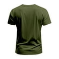thumbnail image 5 of AHTJRT Men's Summer Casual Short Sleeve V-Neck T-Shirts Basic Tee Beach Tops Solid Army Green XL, 5 of 9