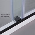 thumbnail image 6 of Vinnova Spezia 64" W x 76" H Double Sliding Frameless Glass Shower Enclosure Matte Black, 6 of 14