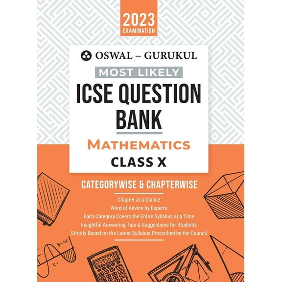 Oswal - Gurukul Mathematics Most Likely Question Bank: ICSE Class 10 For 2023 Exam, (Paperback)