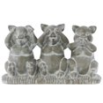 thumbnail image 1 of Cemented Sitting Pig No Evil Figurine On Base, Concrete Gray, 1 of 1