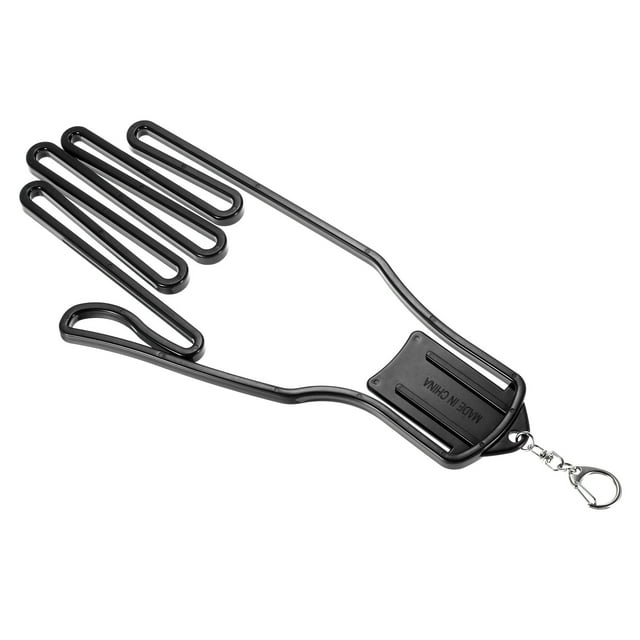 Unique Bargains Golf Gloves Stretcher, 1 Pack Plastic Keeper Support Rack Holder Dryer Hanger Frame with Keychain Hook for Sports Gloves Maintenance, Black