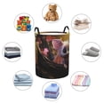 thumbnail image 4 of Rateoe Adorable Fluffy Bat Pattern Round Laundry Hamper Basket, Tall Hamper Basket for Blanket Storage, Nursery Clothes Hamper for Laundry in Bedroom and College Dorm-, 4 of 6