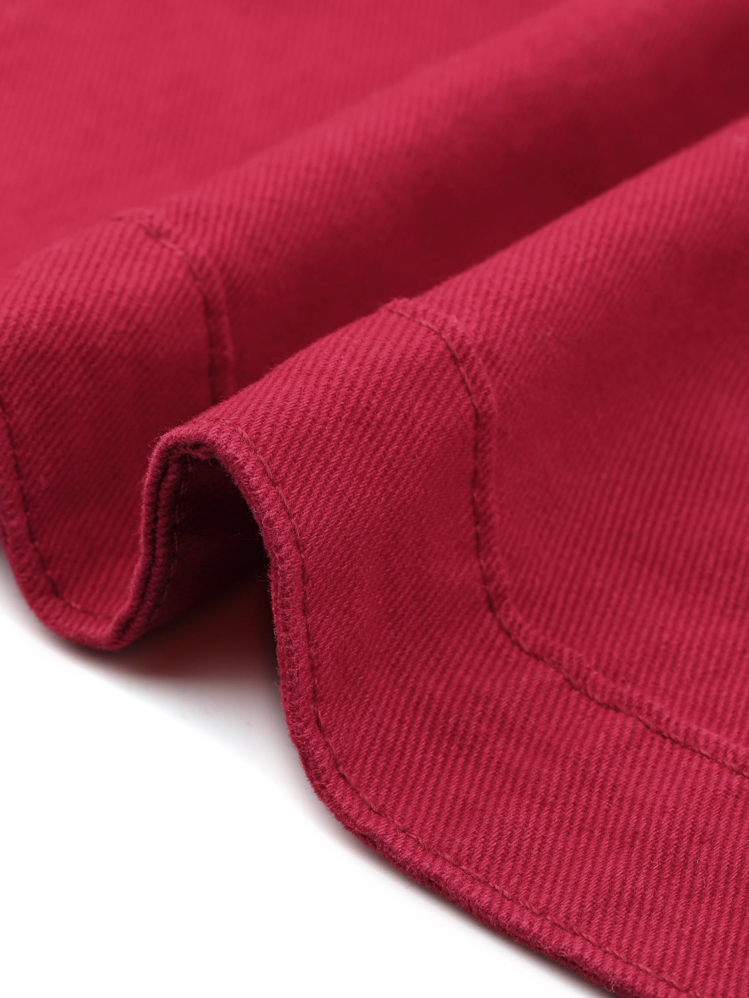 DARING DIVA Women's Plus Size Sleeveless Zip Up Button Down Jeans Vest 2X Burgundy