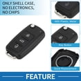 thumbnail image 4 of Carcasa de llave remota de entrada sin llave de 3 botones Unique Bargains para VOLKSWAGEN Caddy 2011-2013, 4 of 7