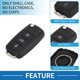 thumbnail image 4 of Carcasa de llave remota de entrada sin llave de 3 botones Unique Bargains para VOLKSWAGEN Caddy 2011-2013, 4 of 7