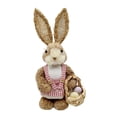 thumbnail image 3 of veasfak Figurine Ornaments Straw Easter Rabbit Simulation Statue Toys for Office Desktop A, 3 of 7