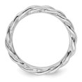 thumbnail image 6 of Auriga Fine Jewelry 925 Sterling Silver Rhodium Twist Ring for Women Size 7, 6 of 6