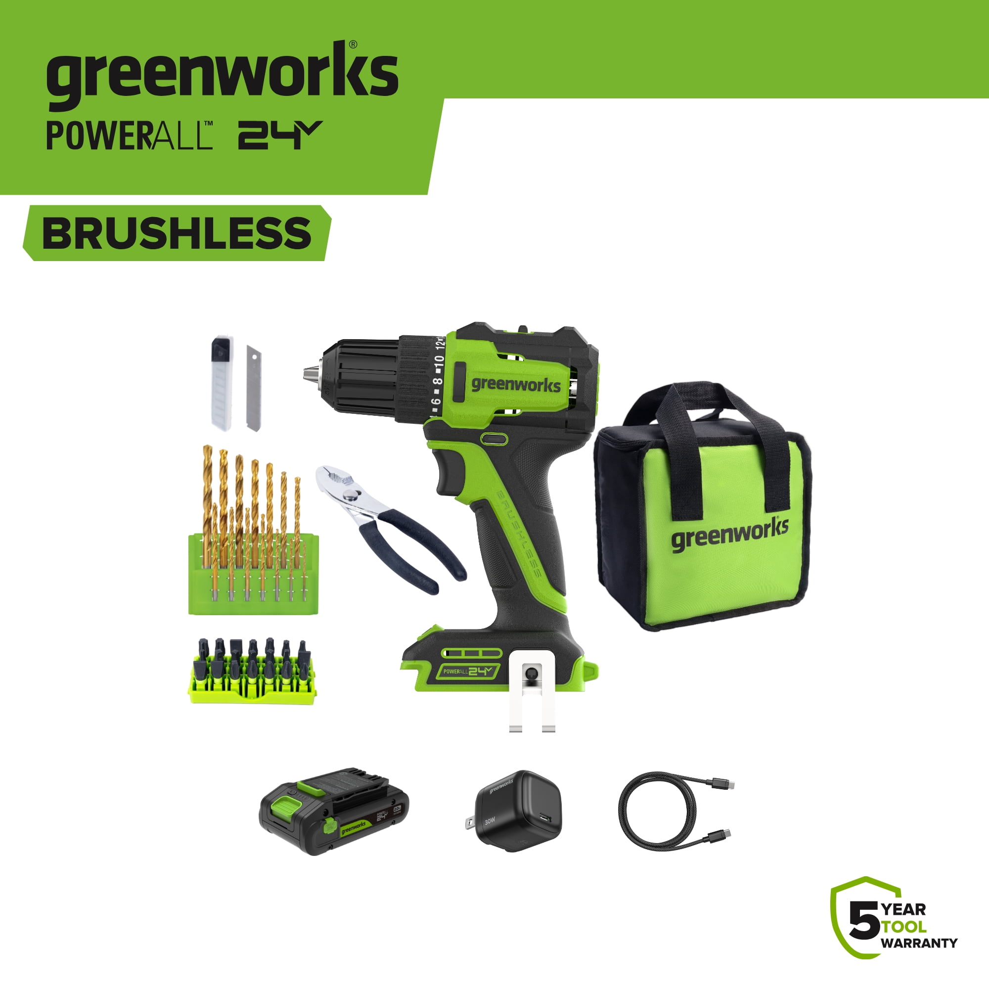 WORX NITRO WX918L 20V Brushless 4-Tool Combo Kit with Power Drill